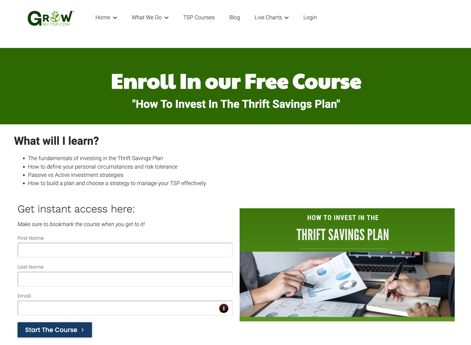 An image of EMS Corps Program signup page