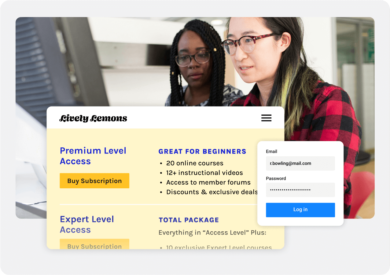 Example of a landing page built in the Ontraport app