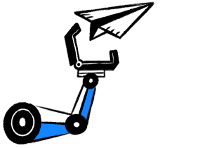 An icon representing landing pages, emails and data trends