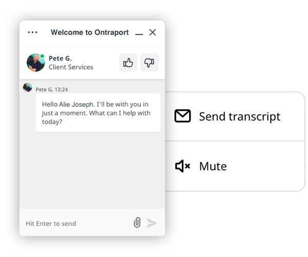 Access Ontraport support chat from within the Ontraport app or on the Ontraport app or website