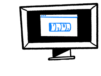 Icon of a storefront in a pair of hands