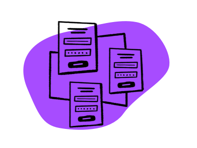 Icon representing multi-step forms