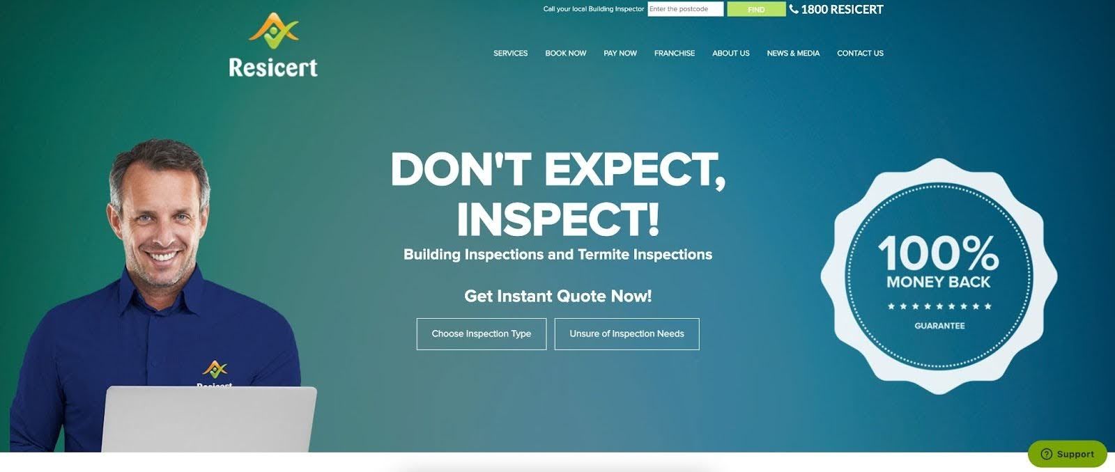 An image of one of EMS's webpages