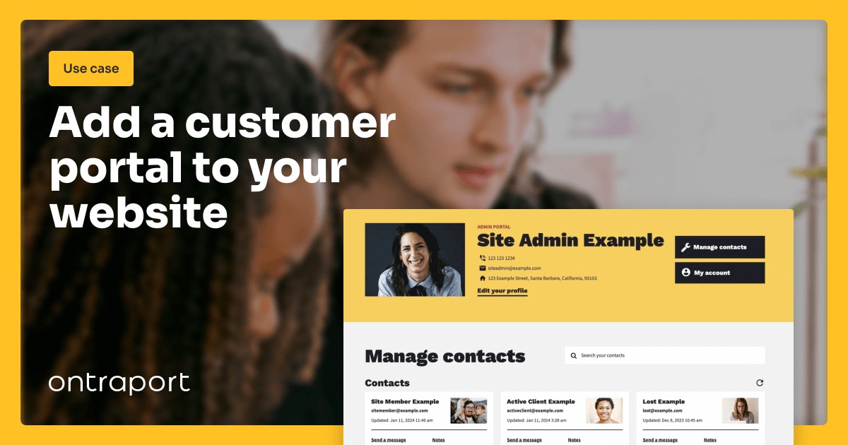 Add a customer portal to your website | Ontraport