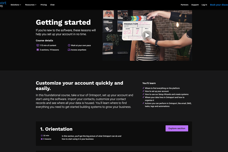 Site built on Ontraport