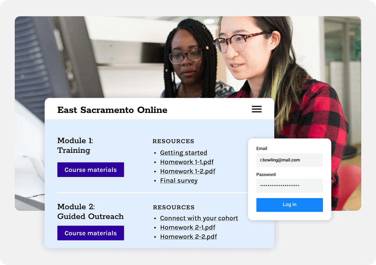 Example of a landing page built in the Ontraport app