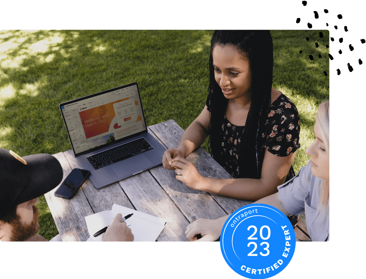 An image of young entrepreneurs working on laptop computers.