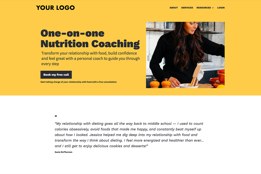 Site built on Ontraport