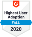 Ontraport receives the Highest User Adoption award for Fall 2020 from G2 Crowd