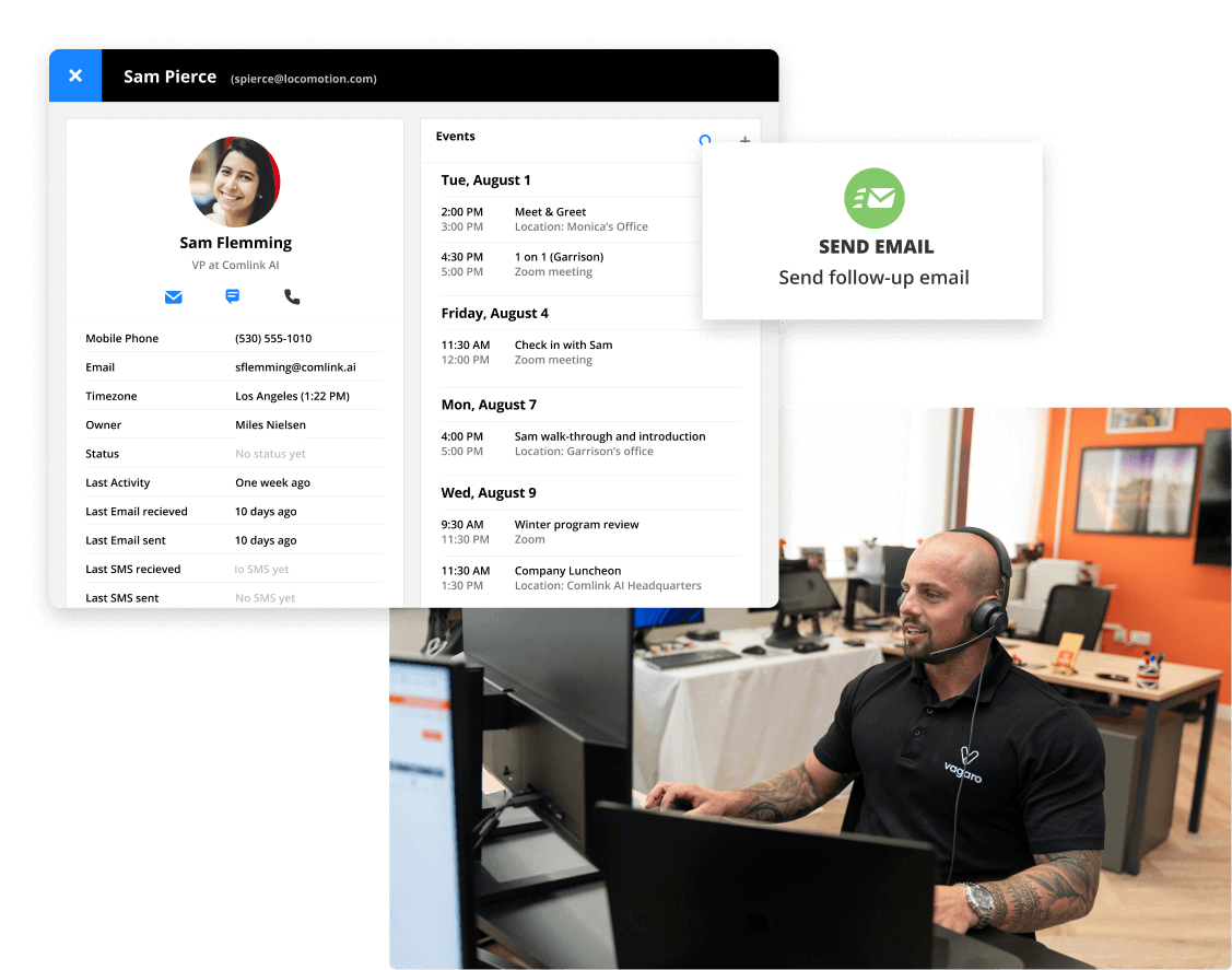 Screenshot of the Calendar feature in the Ontraport Mobile App