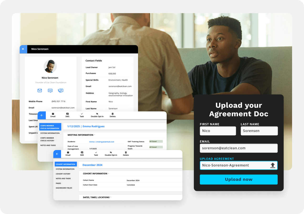 Screenshot of an automation map in the Ontraport app