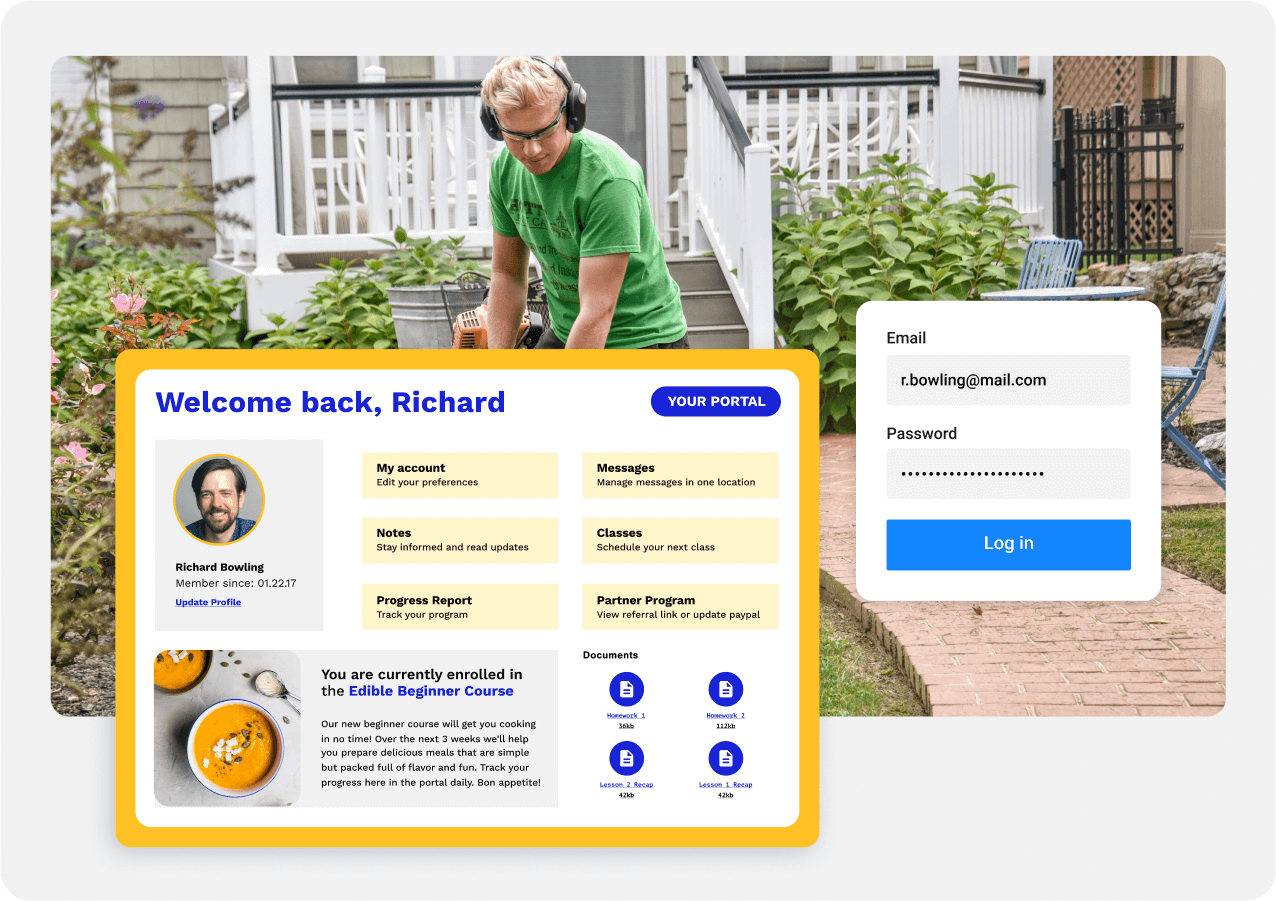 Example of a landing page built in the Ontraport app