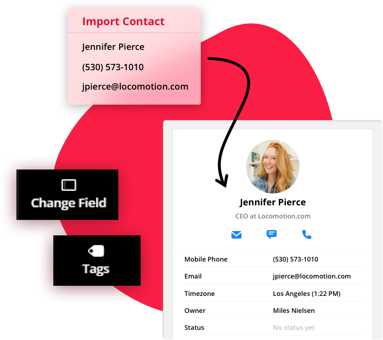 Screenshot of a Contact record in the Ontraport app