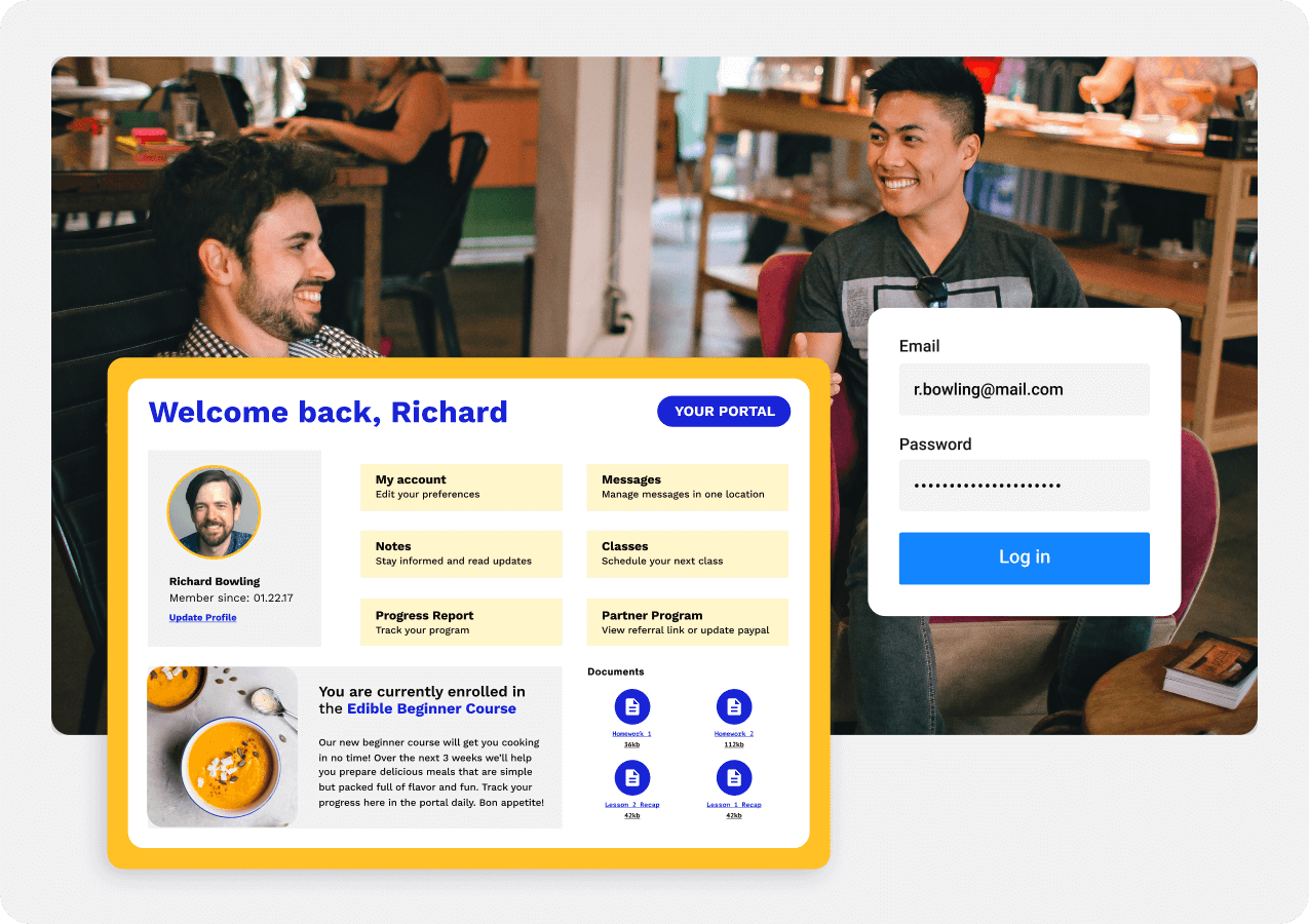 Example of a landing page built in the Ontraport app