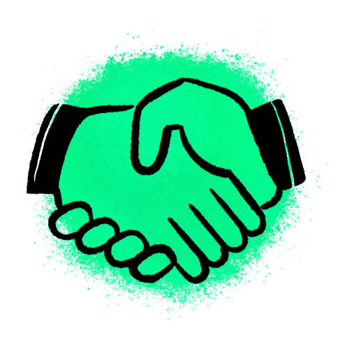 Designed image of a handshake