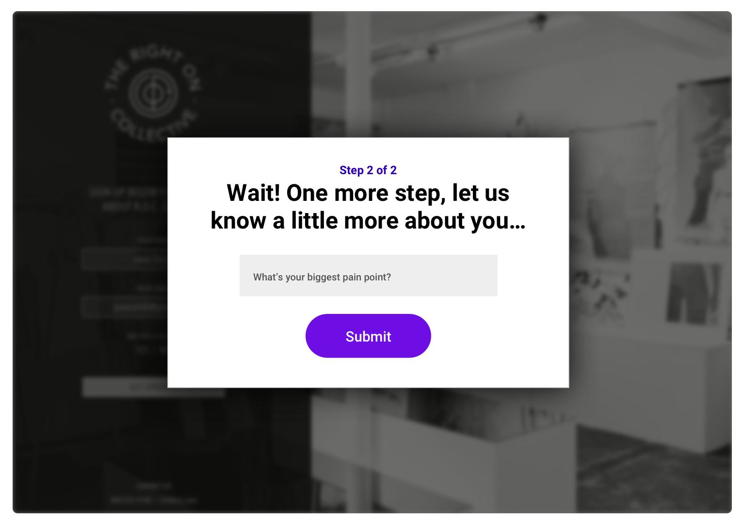 Multi-step forms created with the Ontraport app