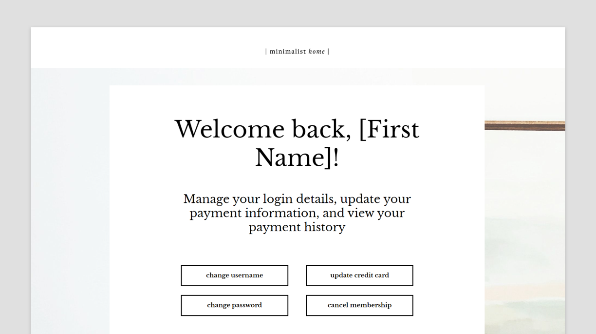 A screenshot of the Self-serve Customer Center Landing Page