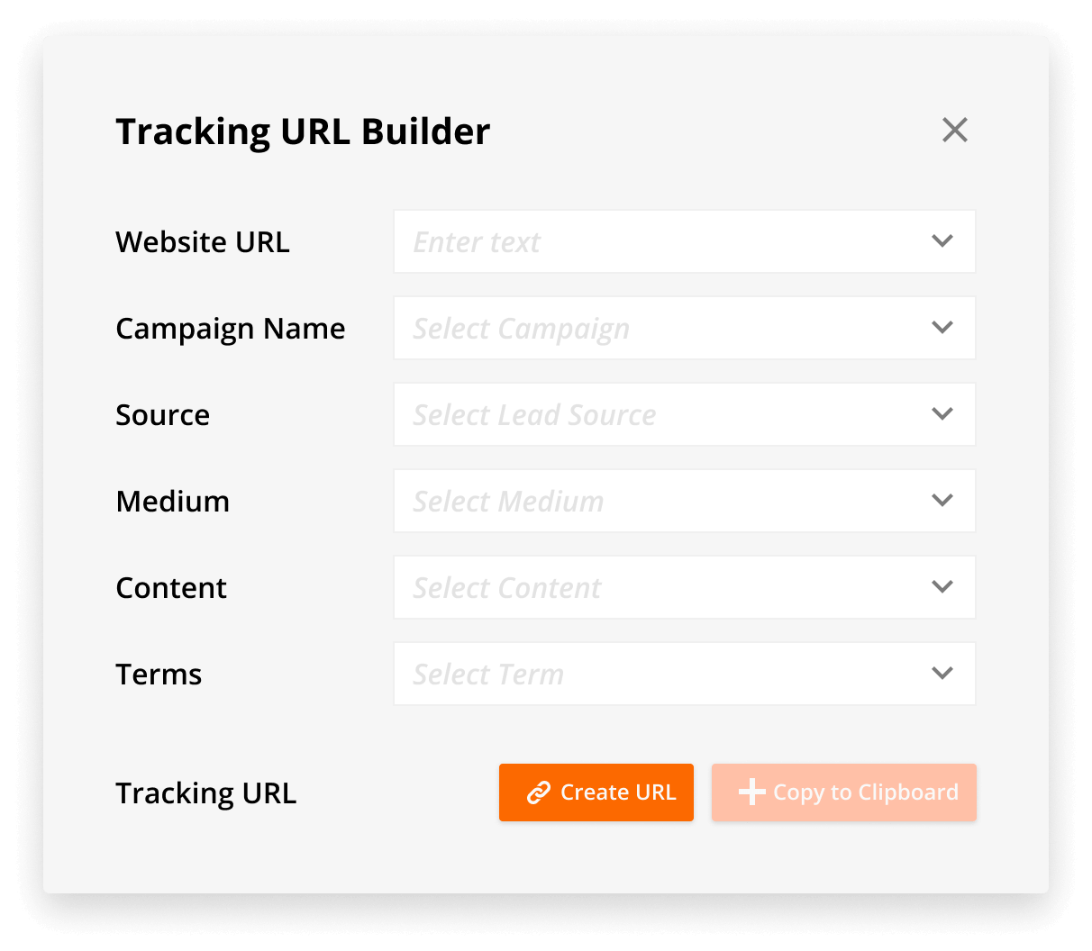 An image of the Tracking URL builder