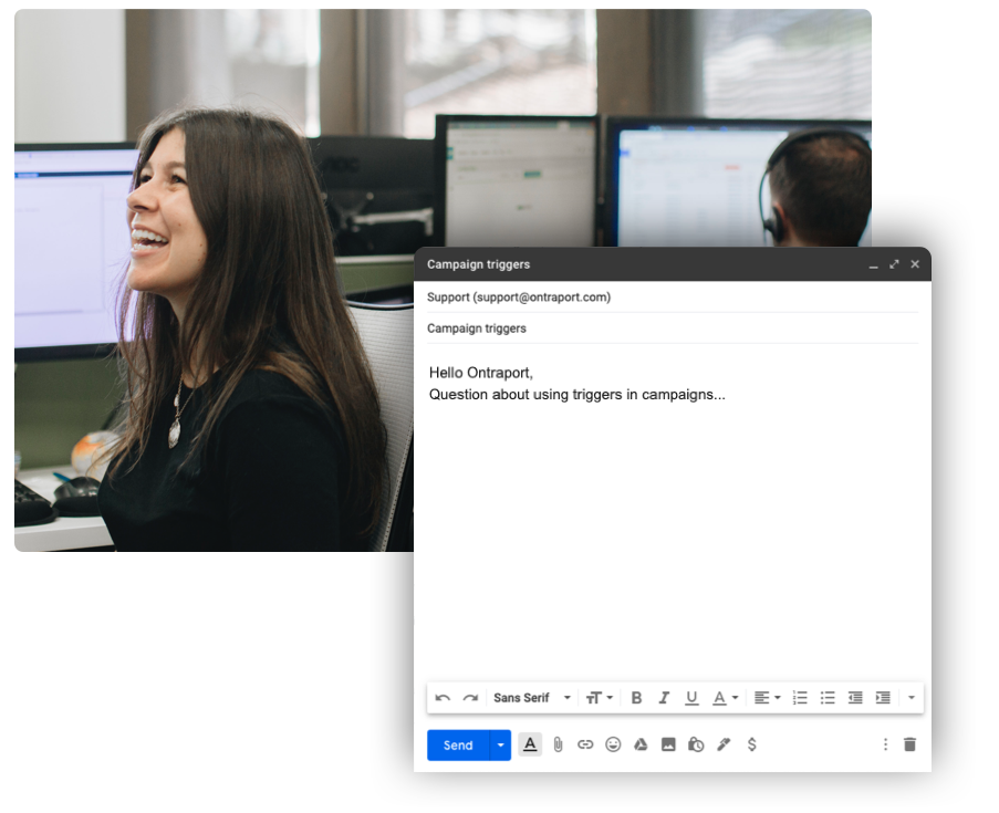 Writing an email to the Ontraport support team is easy