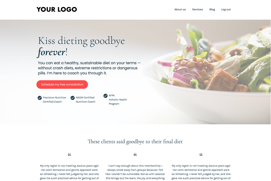Site built on Ontraport