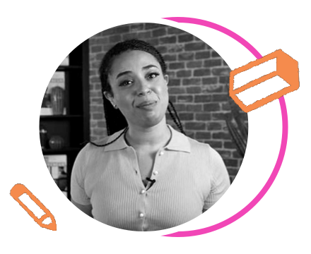 Icon of a woman with a brick background