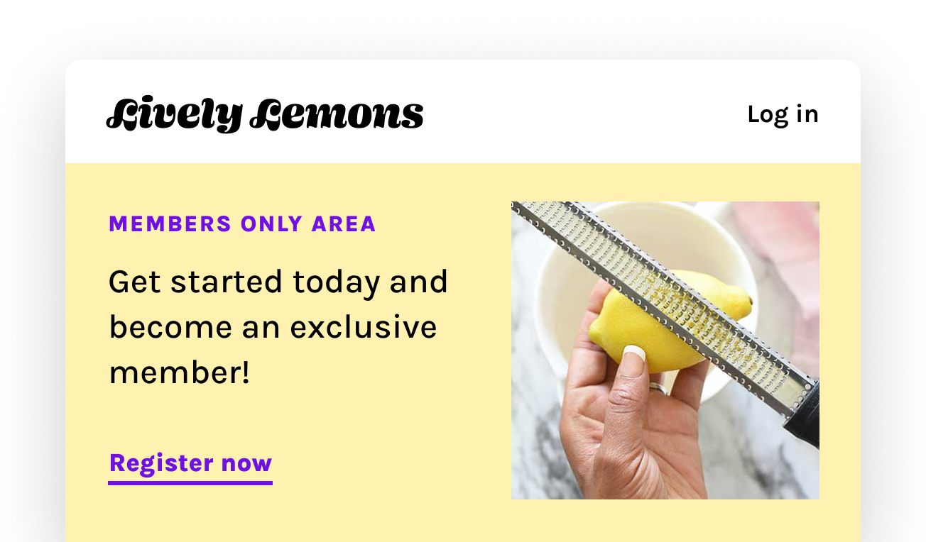 Image of a landing page built with the Ontraport app