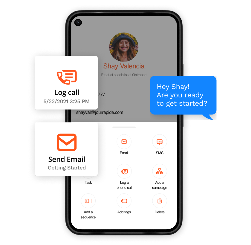 An image of the Ontraport mobile app