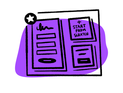 Icon representing the landing page builder