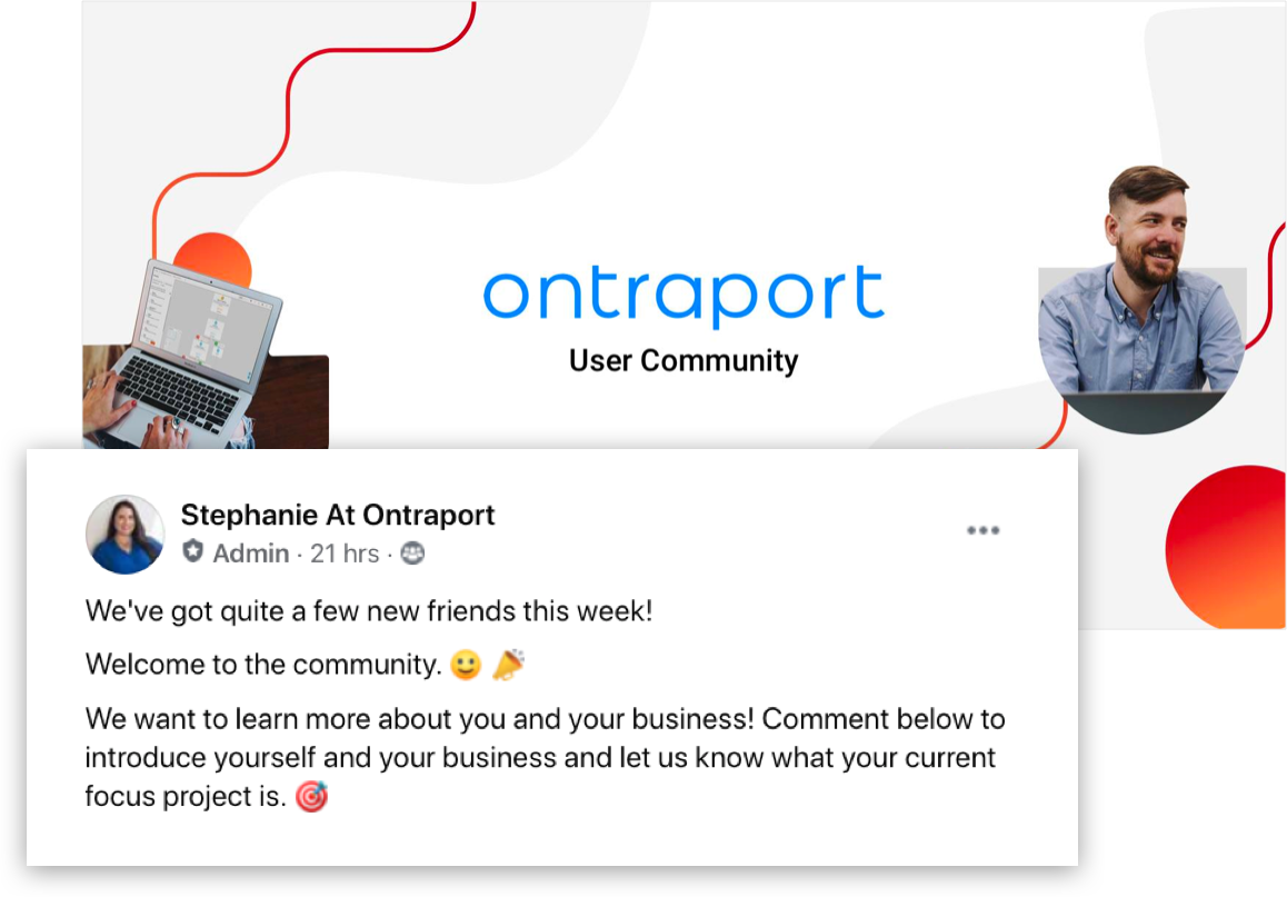 Image of a post in the Ontraport User Community group on Facebook
