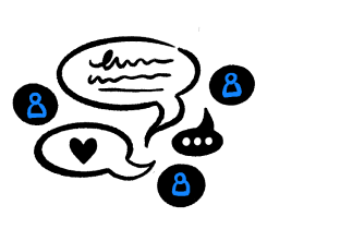 An icon representing chat bubbles