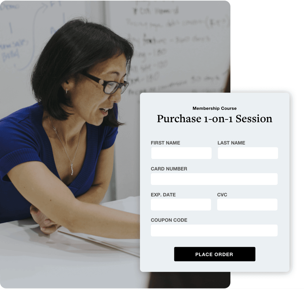 Image of an Ontraport form and Ontraport Rockstar employee, Rochelle Yoshida