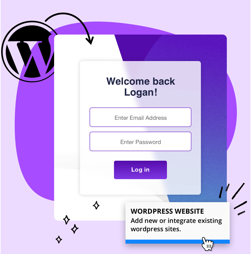 A picture of a WordPress login portal