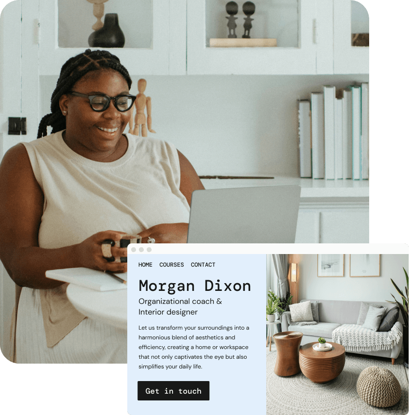 An Ontraport user creating content with their laptop computer