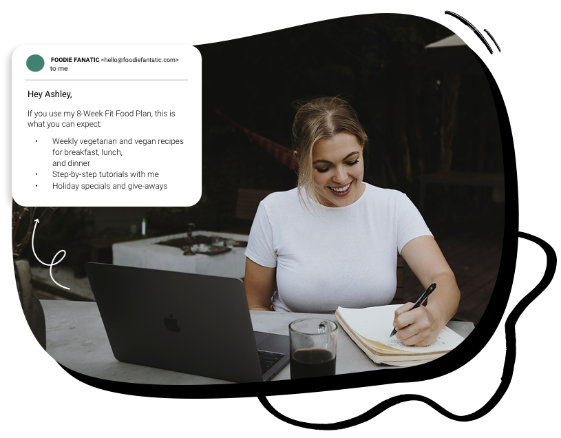 A man climbing a ladder into space holding a sign that says "Successful".