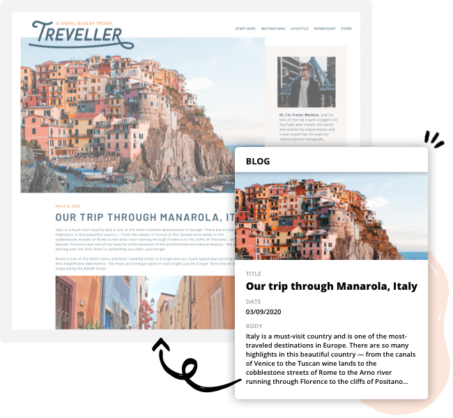 An example of a page created by the Dynamic Content feature in the Ontraport app