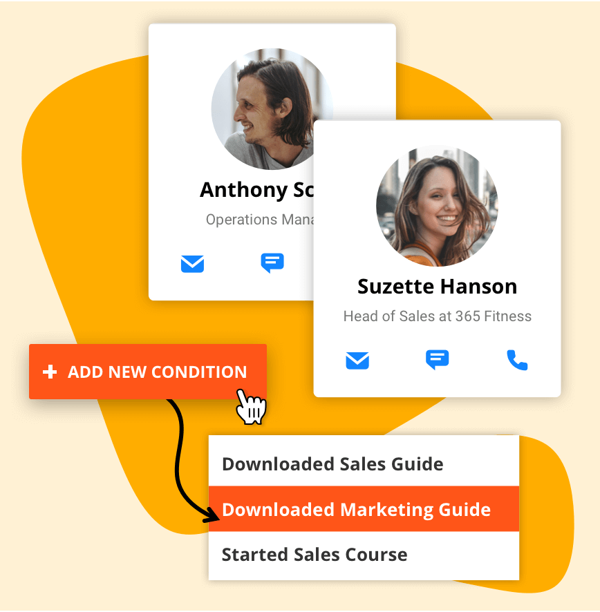 A screenshot of Contact details in the Ontraport app