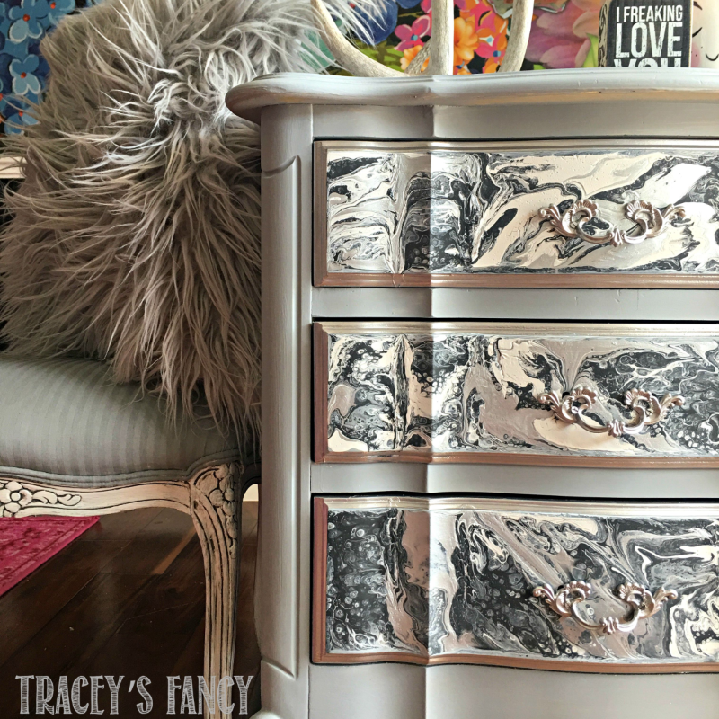 How to Paint Rose Gold Metallic Furniture with Tracey Bellion 