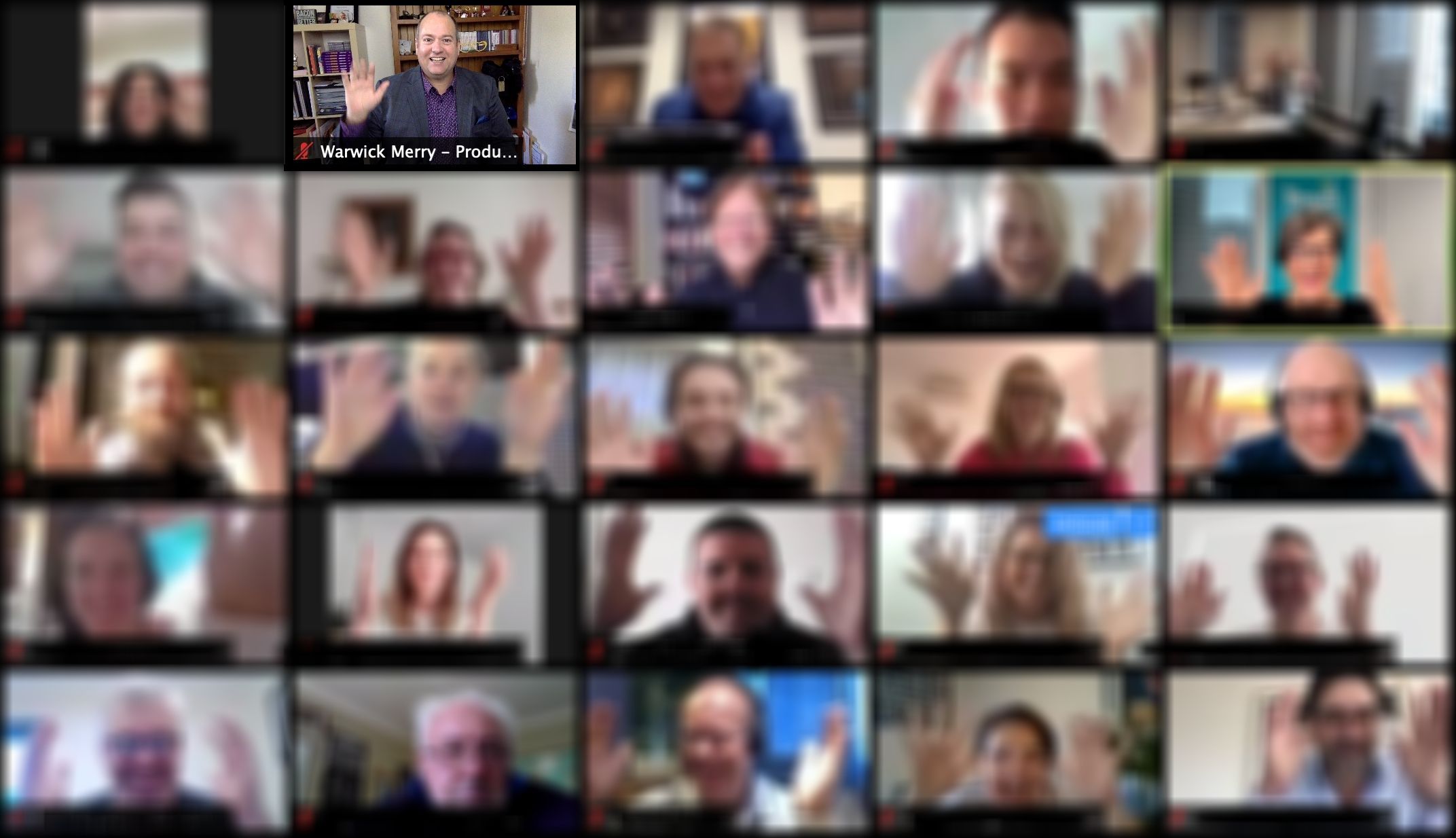 Zoom Meeting with faces blurred out